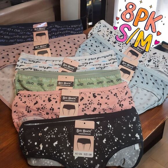 Women's Assorted Cotton Underwear 8-Pack NWT - Picture 1 of 3